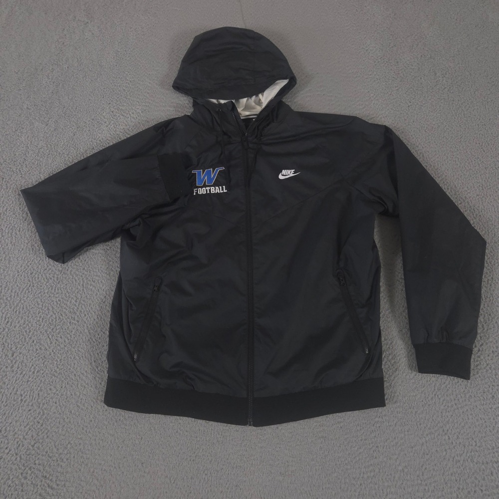 Nike Jacket Mens XL Black Sportswear Windrunner Vented Football Windbreaker
